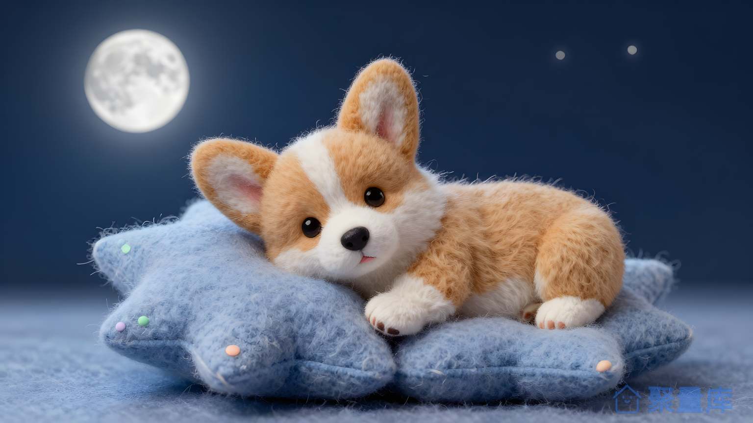 狐狸卧在芳花上