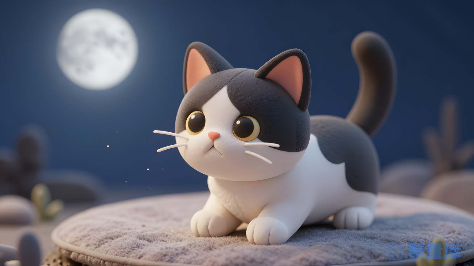 猫在月光下 猫 夜晚