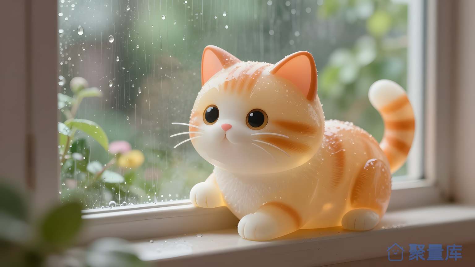 小猫在窗口前