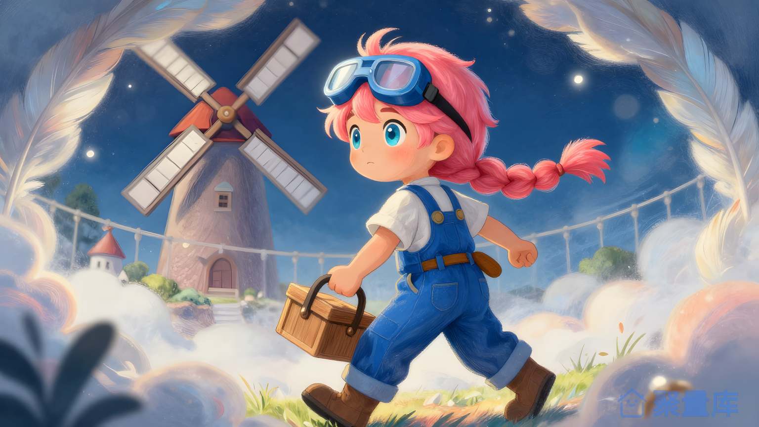 小女孩在农场
