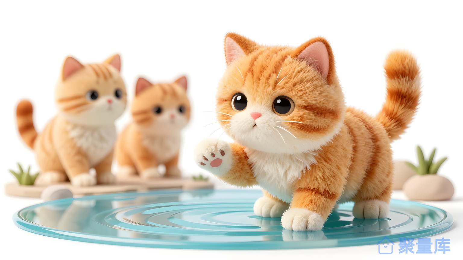 猫玩水 猫 玩水 小型猫