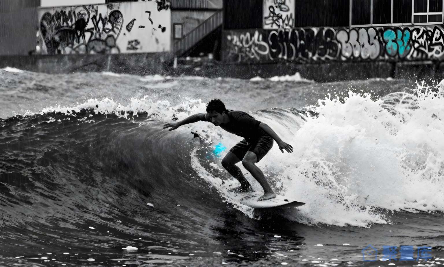 海浪上的盐水漂流