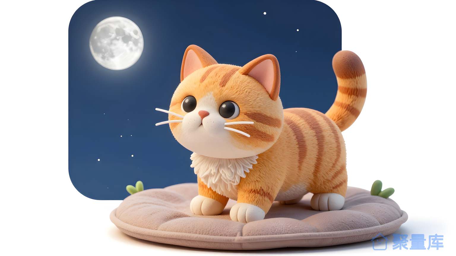 猫在夜晚上 猫