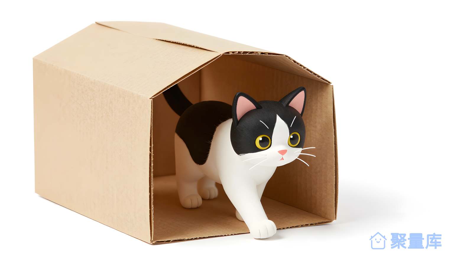 猫在纸箱里 猫 纸箱 玩具