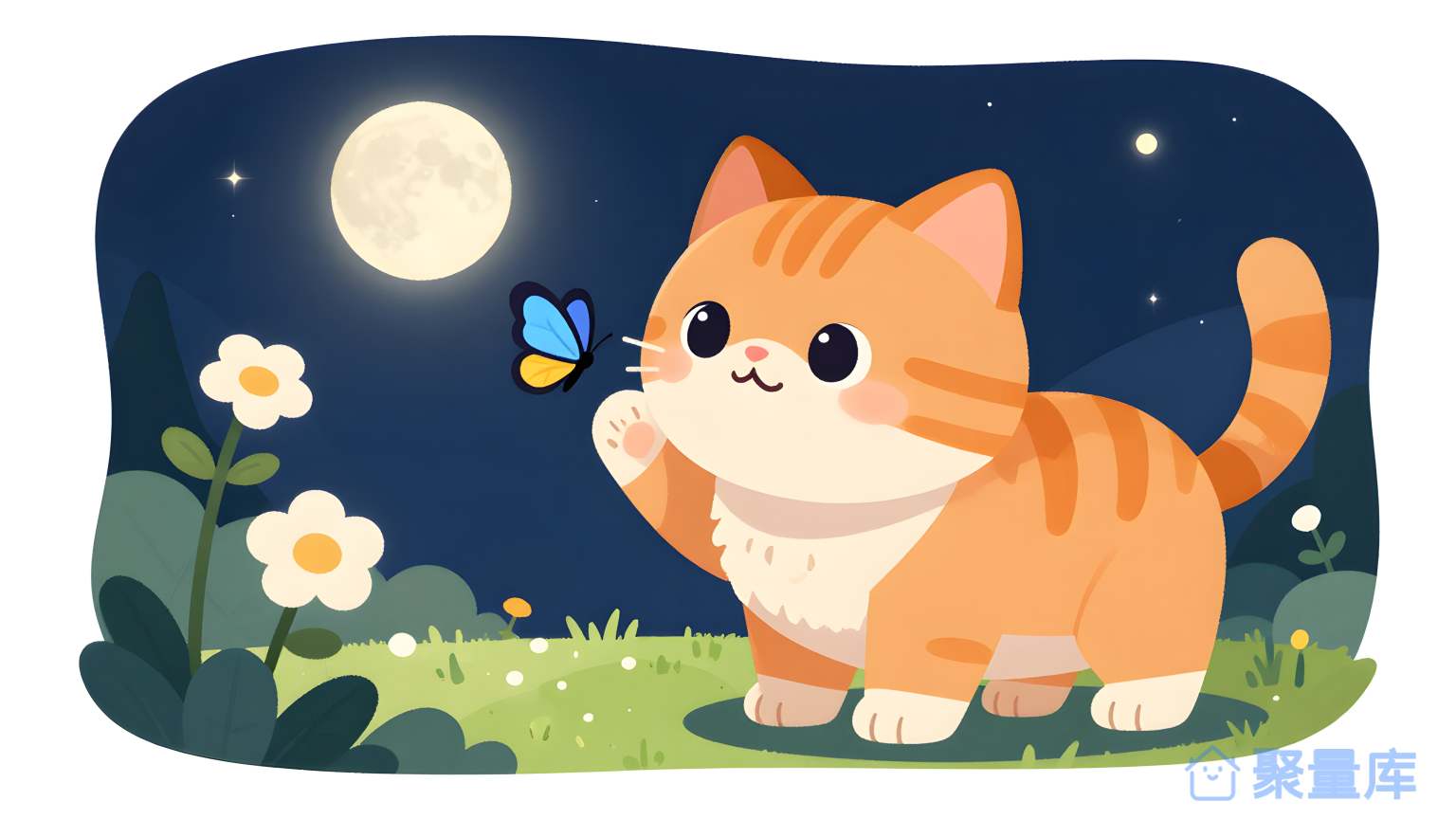 猫在夜晚 猫 夜晚 星空