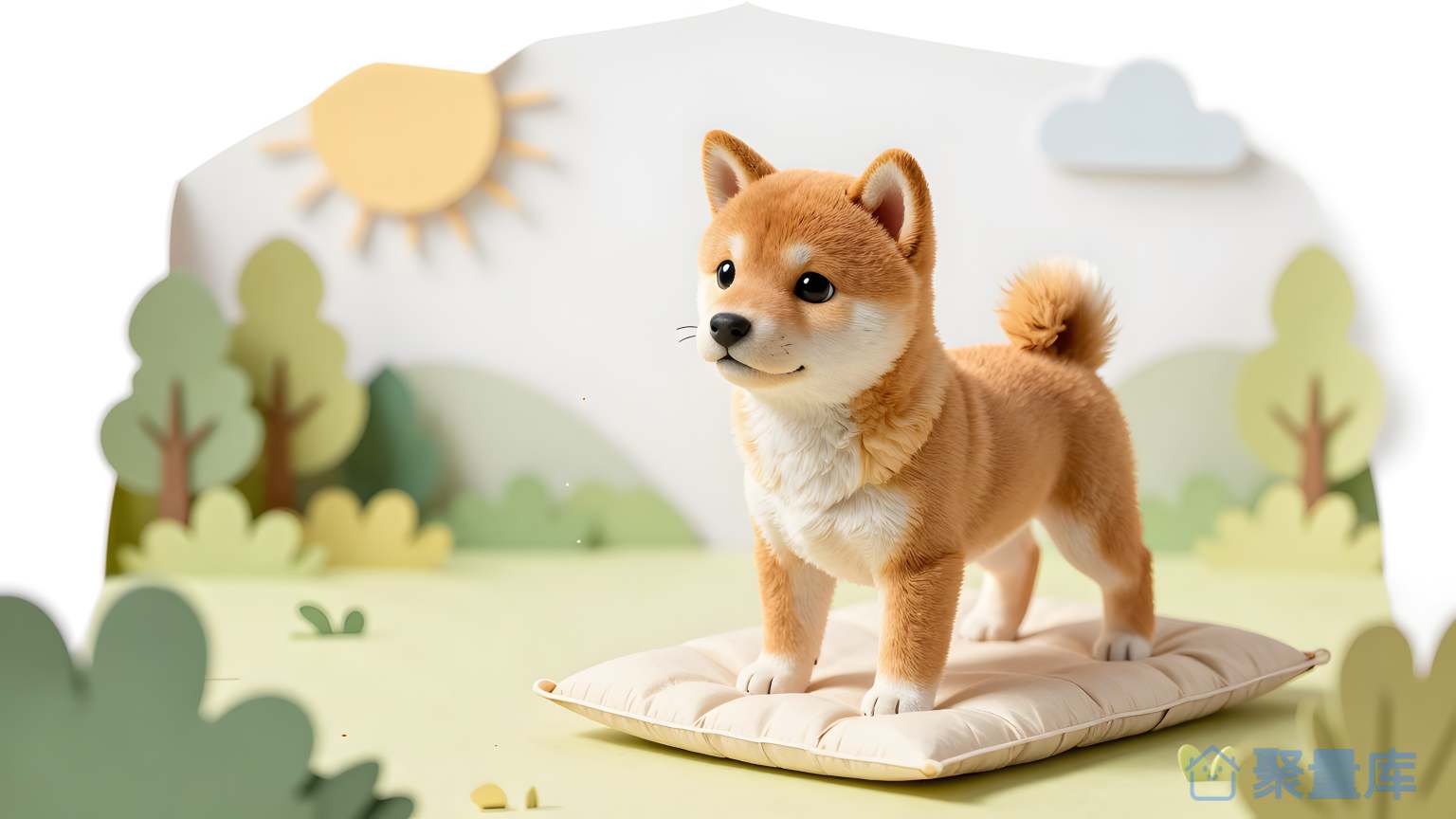 狗在草地上 狗 草地 小型狗 宠物