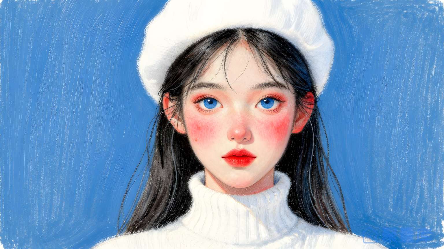 女孩穿白色裙