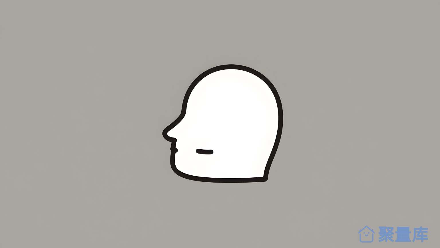 手绘的小人在灰色背景上