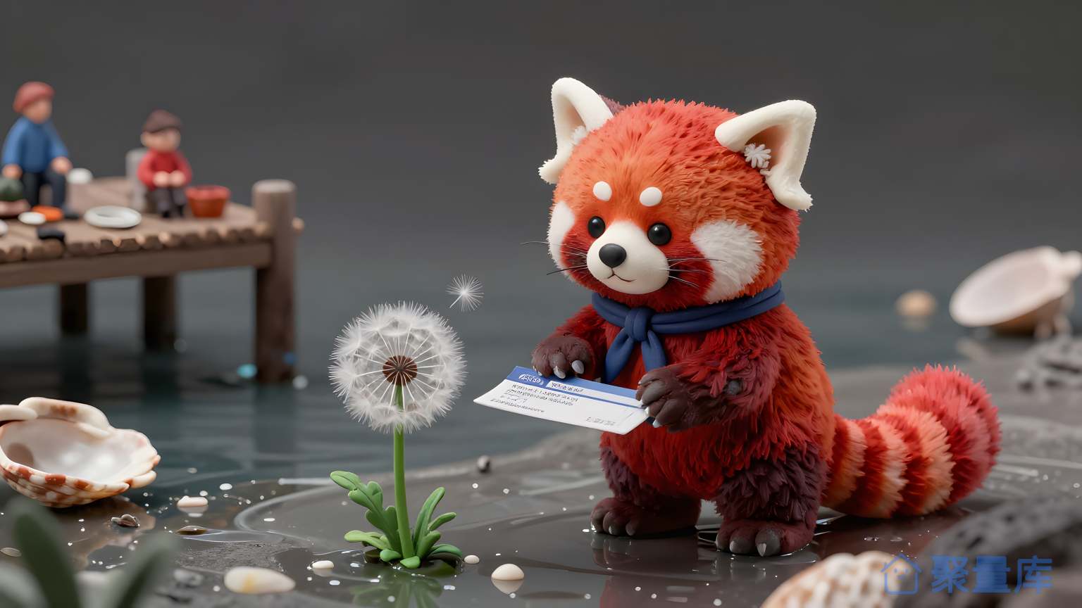 小狗在草地上踩着蜡烛