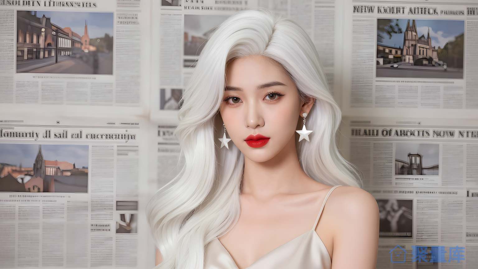 女性白发