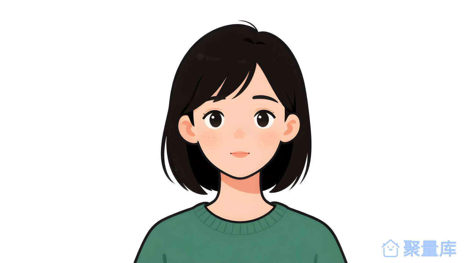 女性头像 女性 头像 人物 纯色