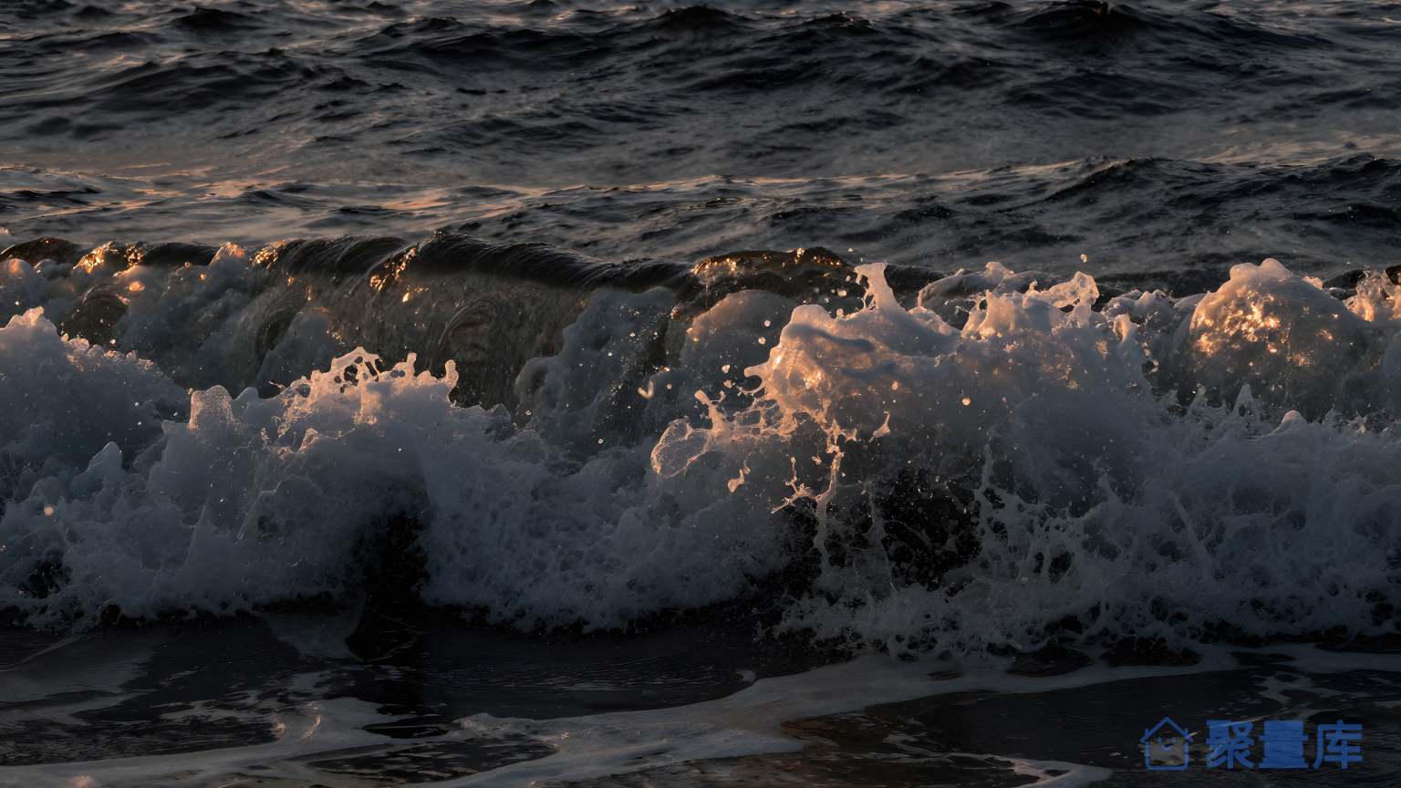 海浪 海浪 大海 夕阳