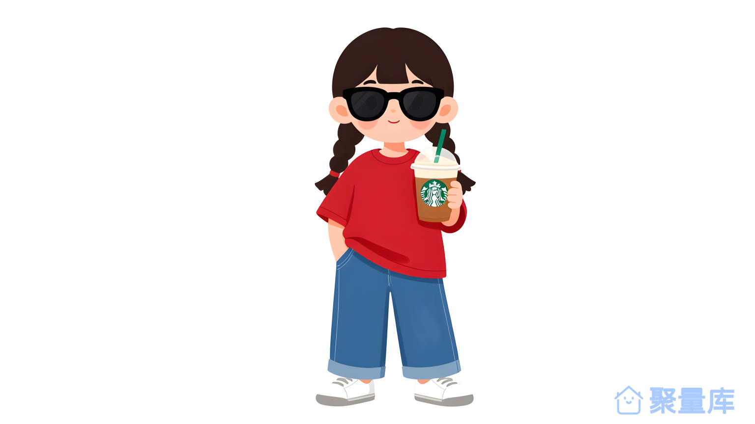 女孩在街头站着