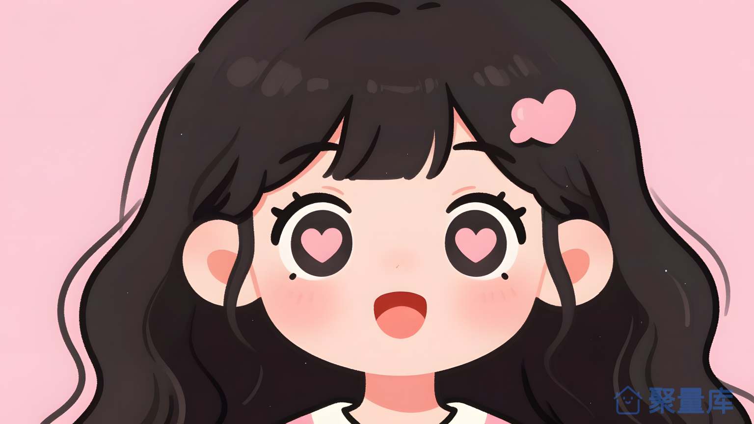 女孩纯心情表情