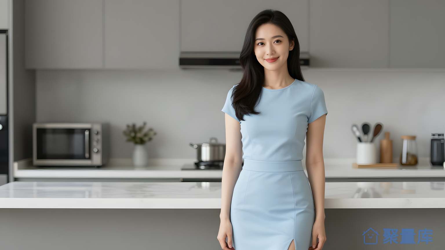 女性在厨房