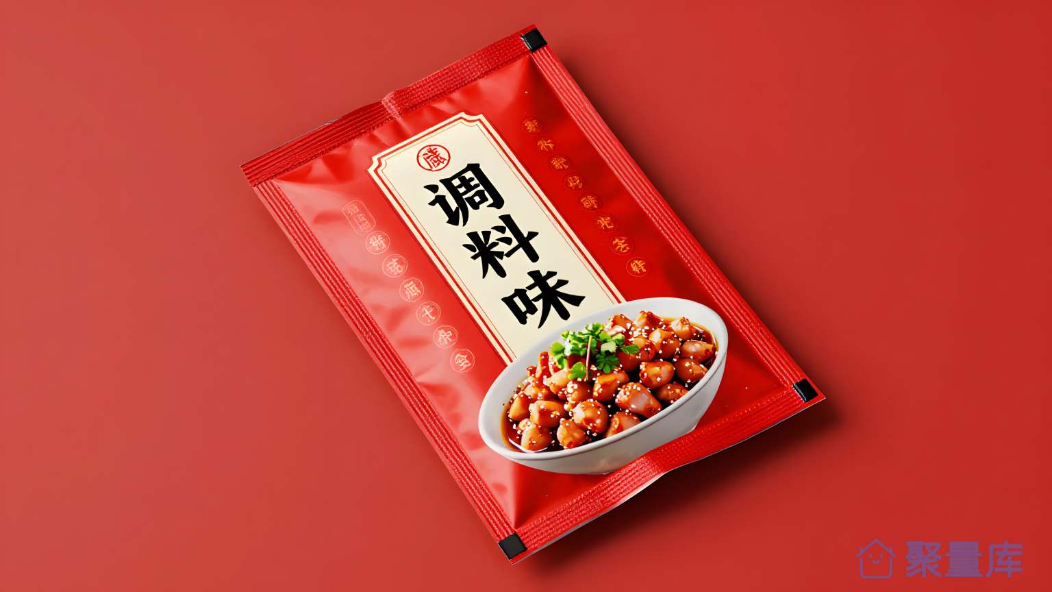 红色包装的食品