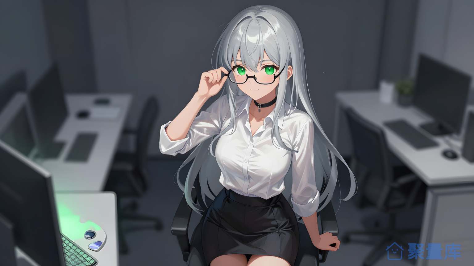 女性在办公室工作 女性