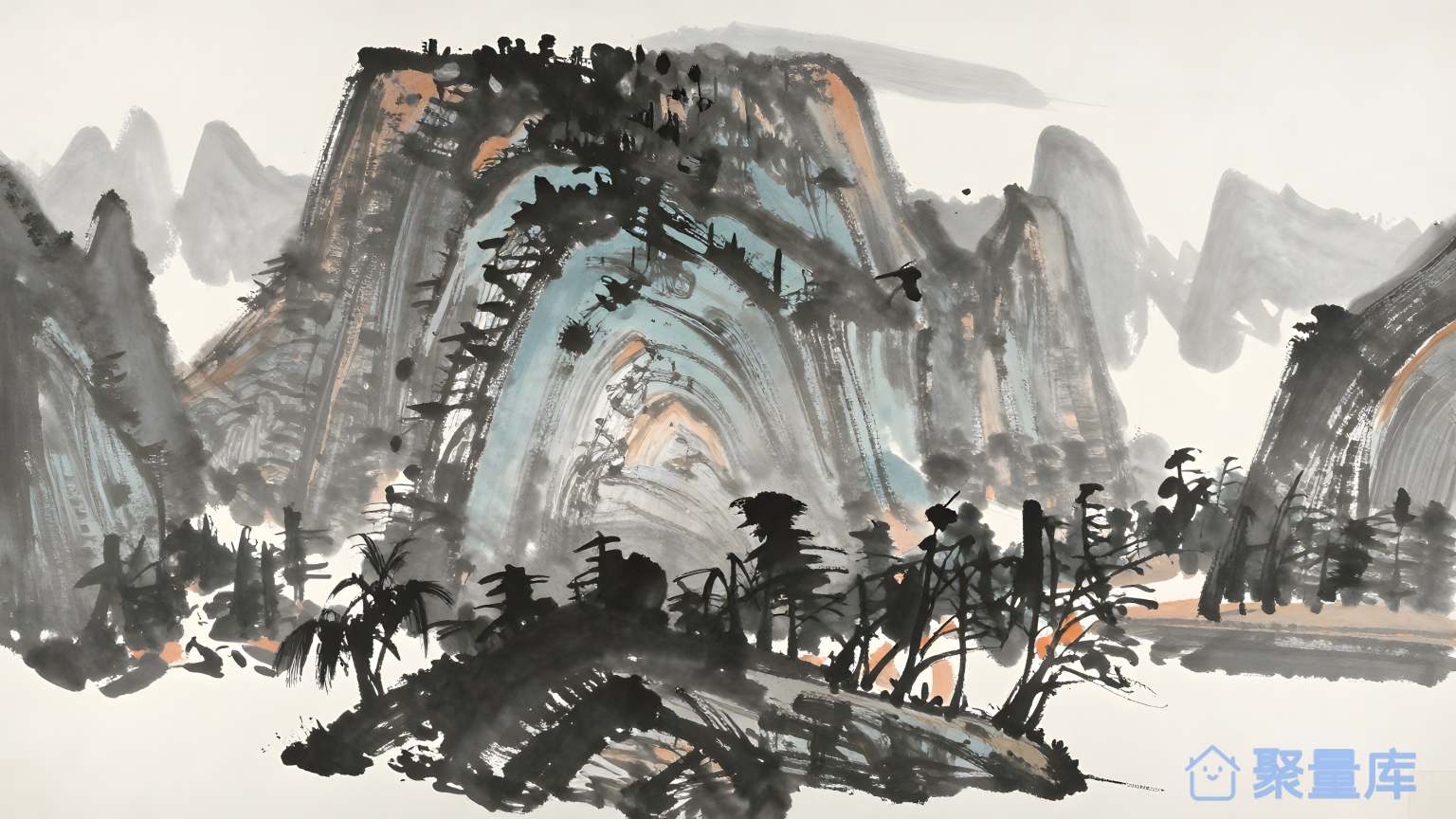 山水风格 风景 风水