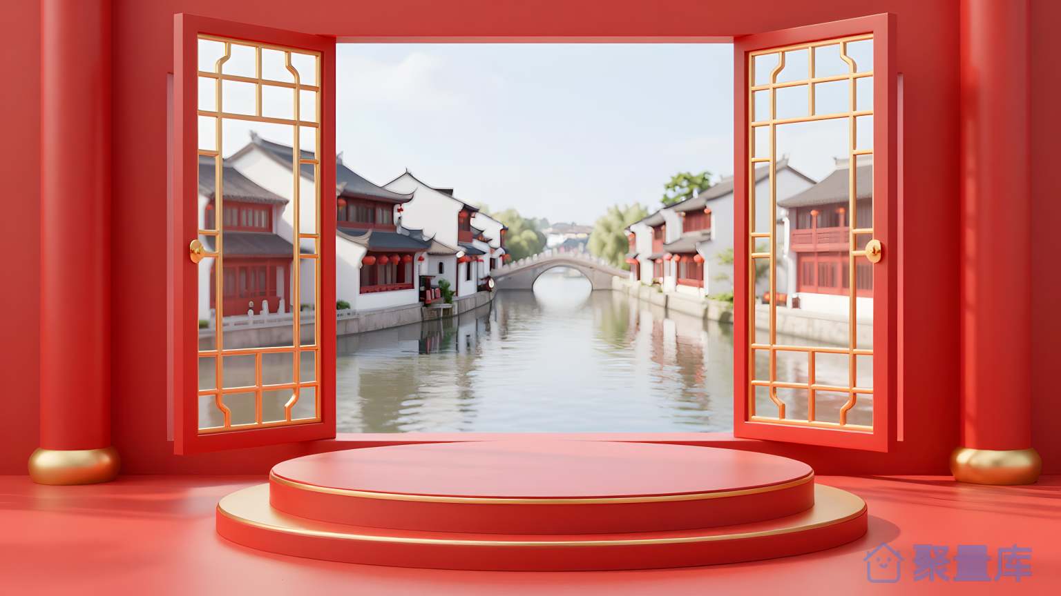 红楼风格的东方景观