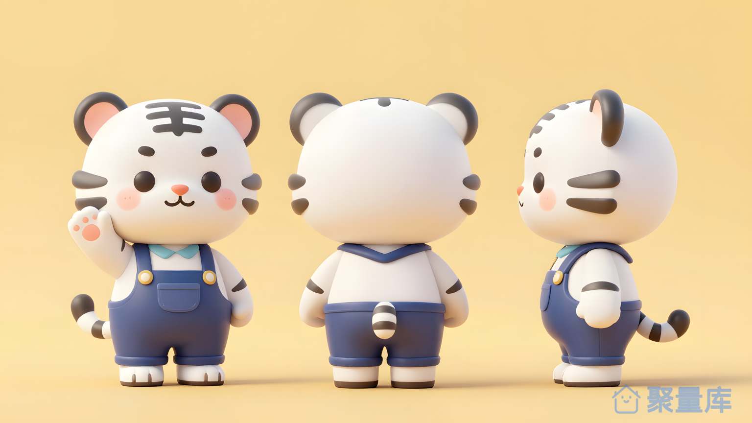 三只熊猫玩具