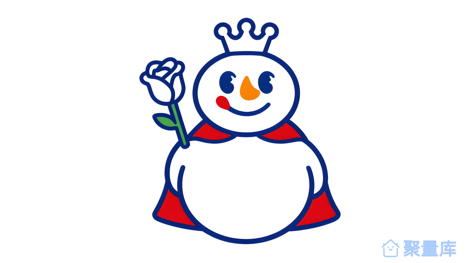 雪人和花儿