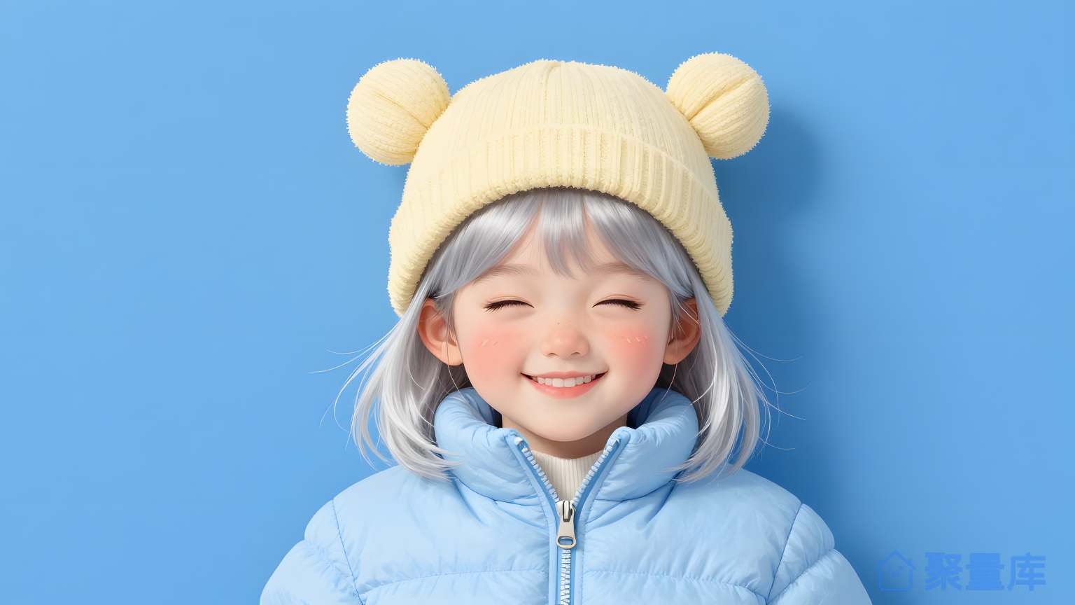 小孩穿耳朵头巾
