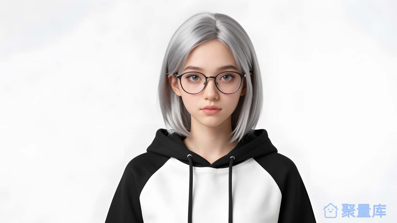 女子白色头发