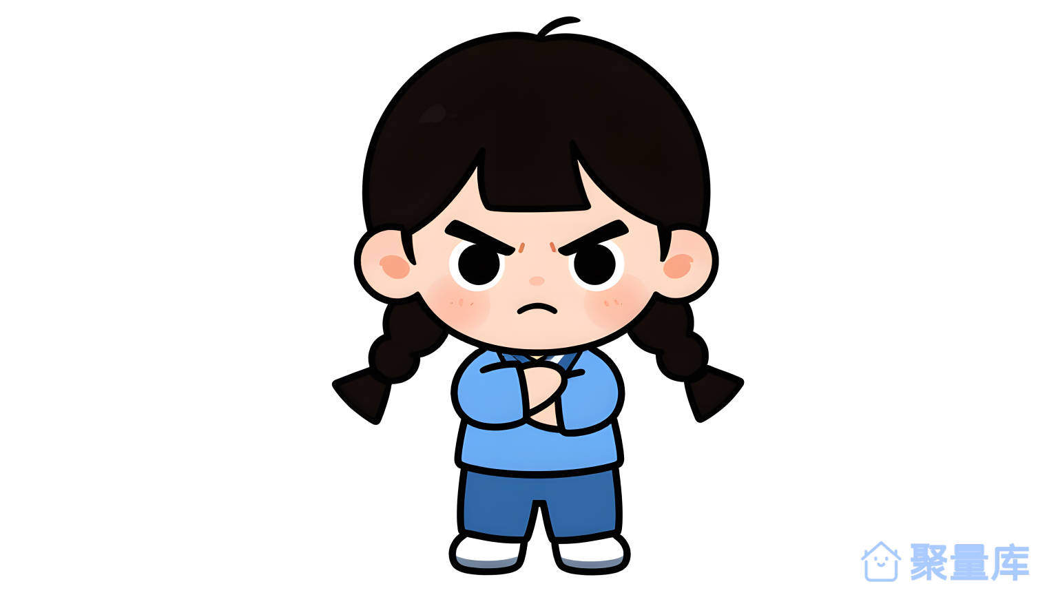 小女孩手臂上的纸张