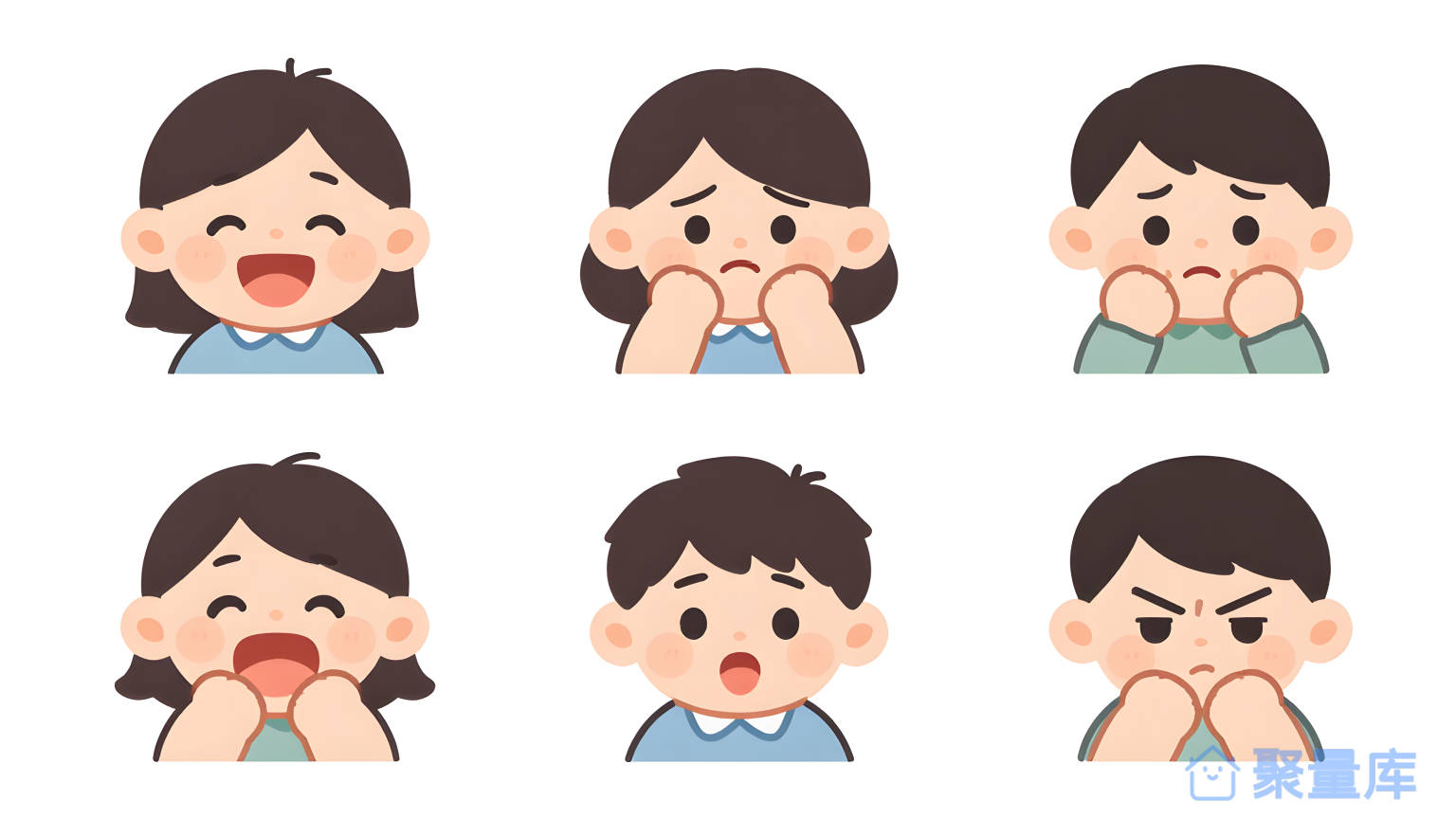四种情绪的表情
