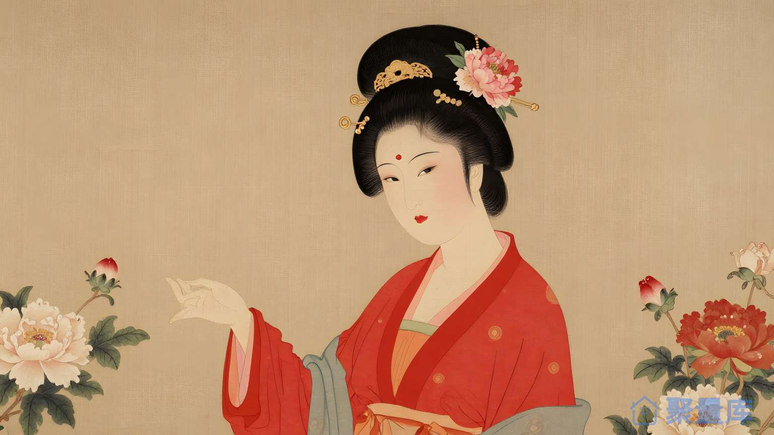 女性腰部上的花纹