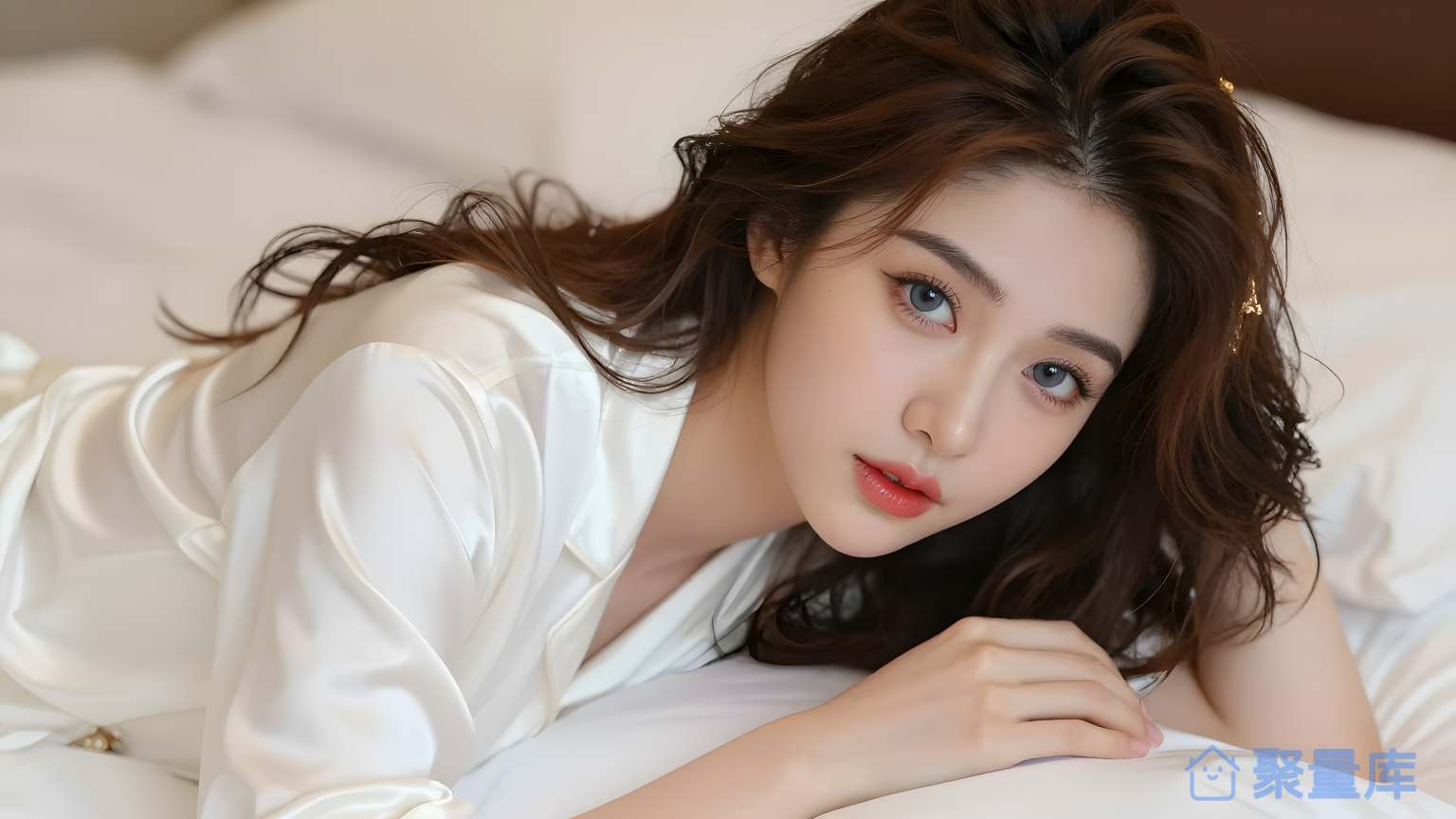 女子睡衣下的美丽姿势
