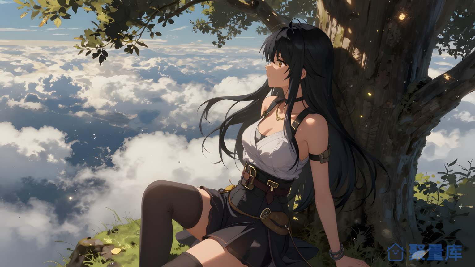 女性在云之间