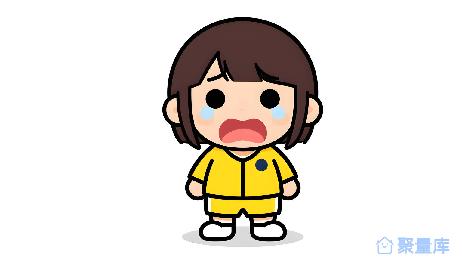 小女孩在白色背景上