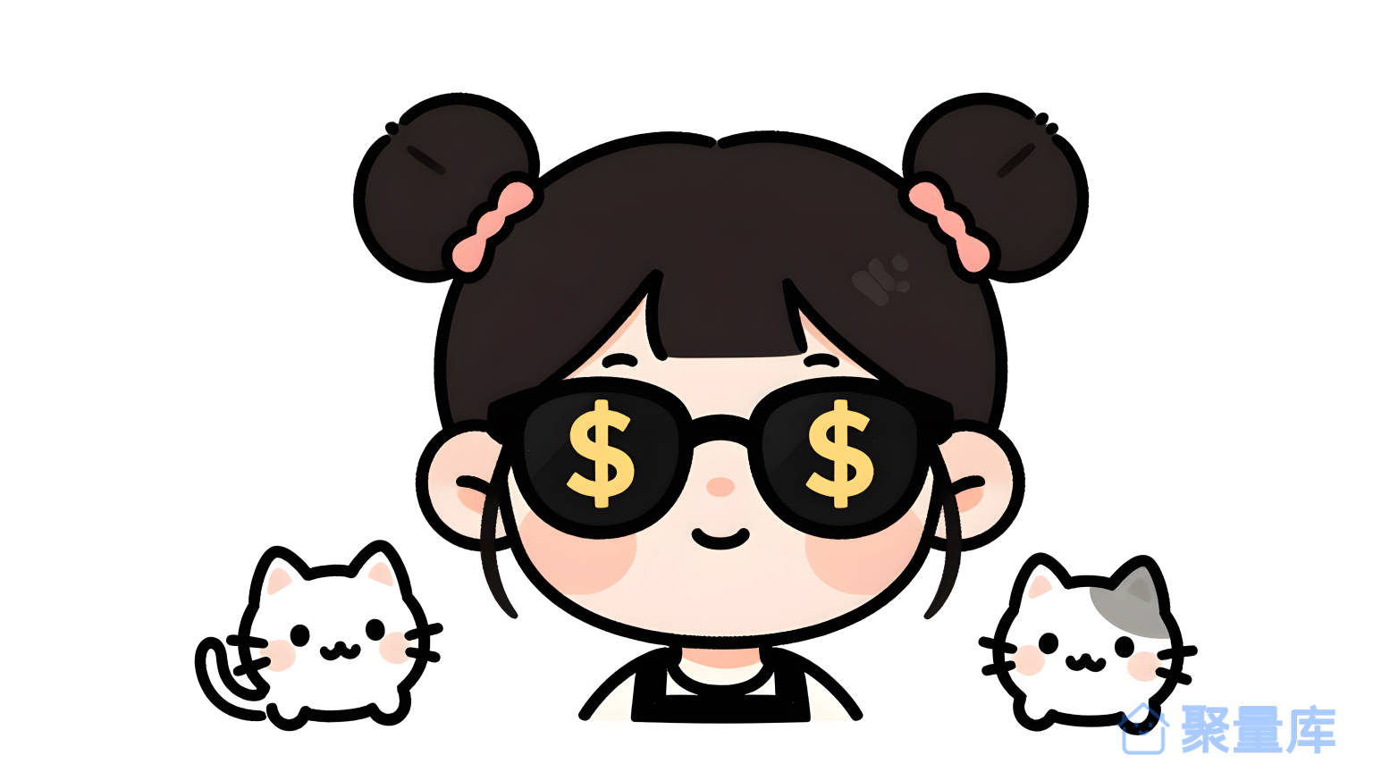 女孩穿黑色眼镜