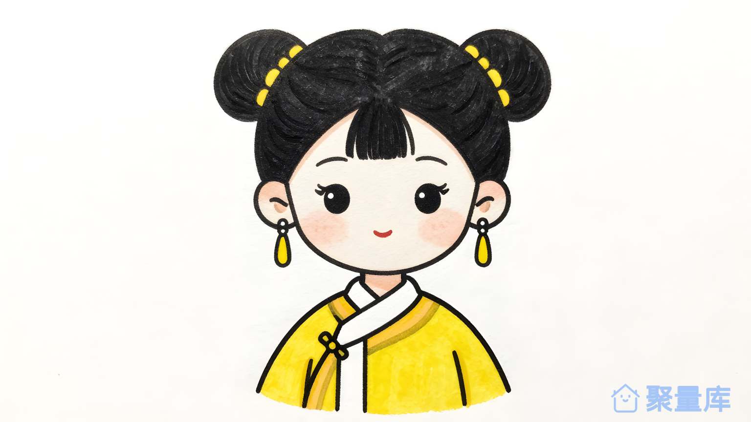 女孩穿黄色服装 女孩