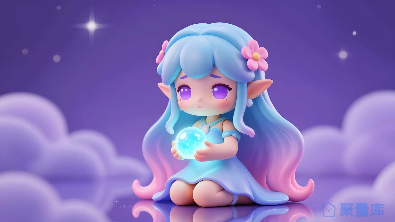纯色彩虹魔法女孩