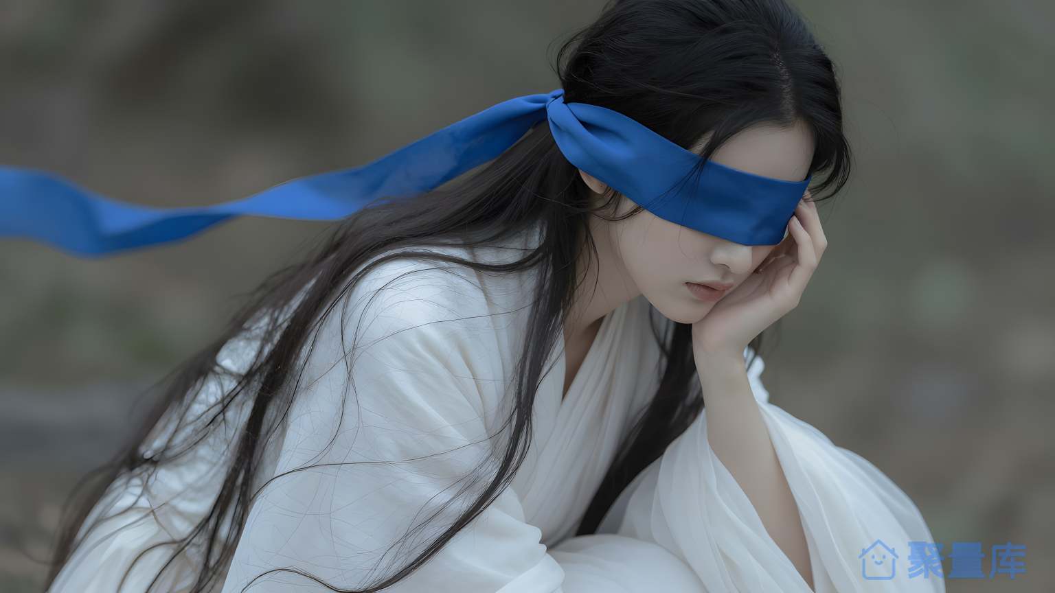 女子盲目前行