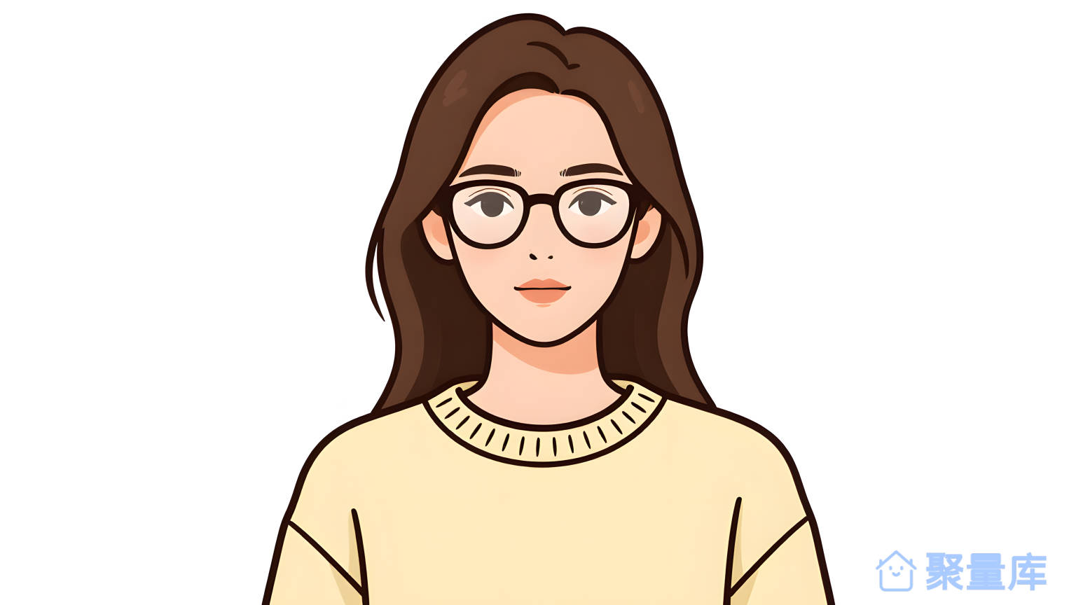 女孩穿眼镜