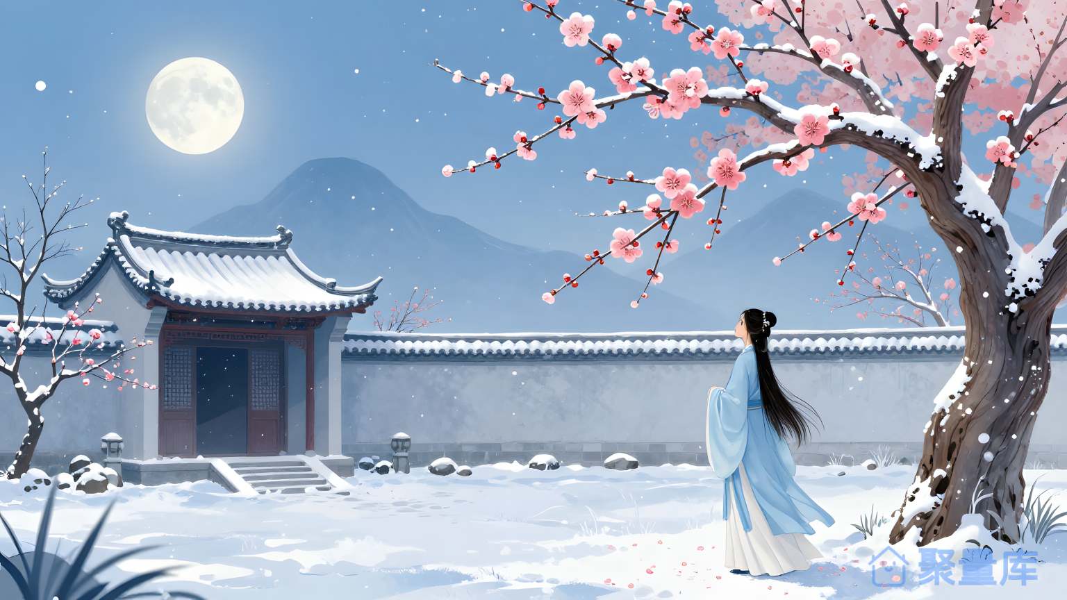 夜晚的花园 夕阳