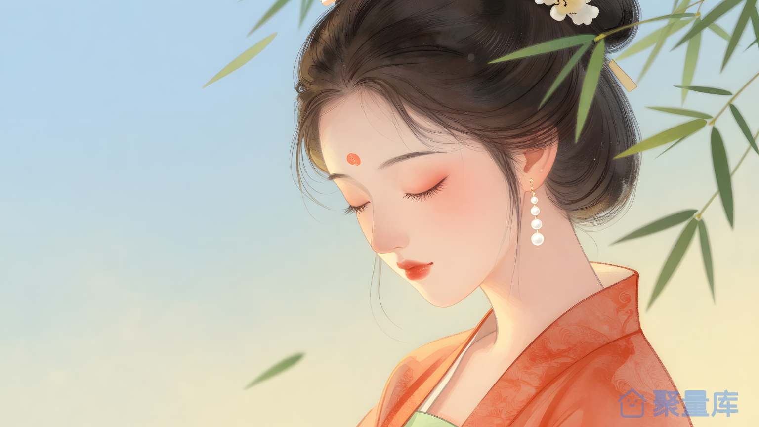 美丽女子在阳光下看向前方