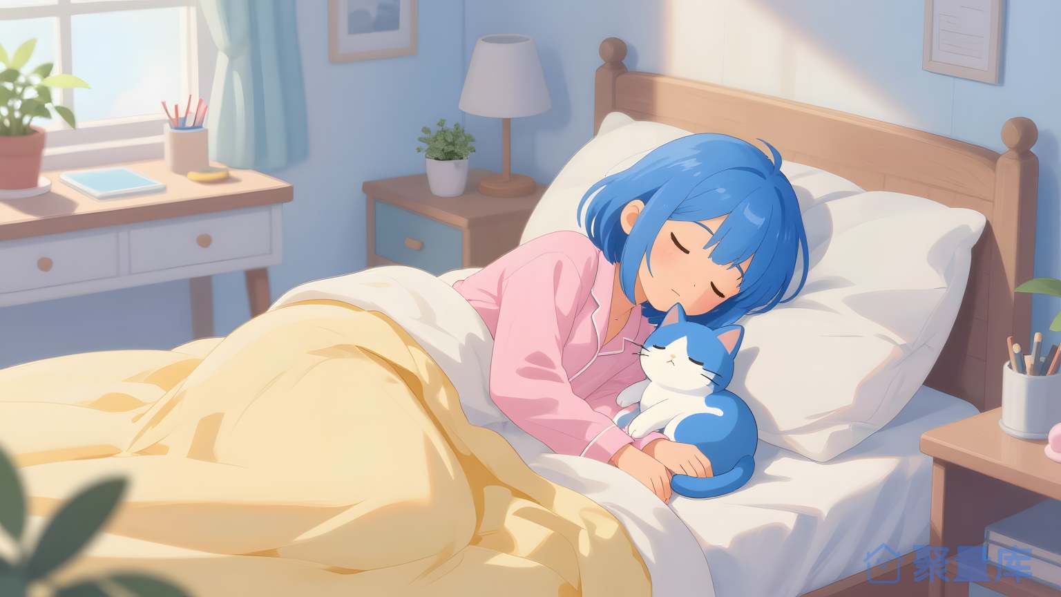 美少女在床上睡觉