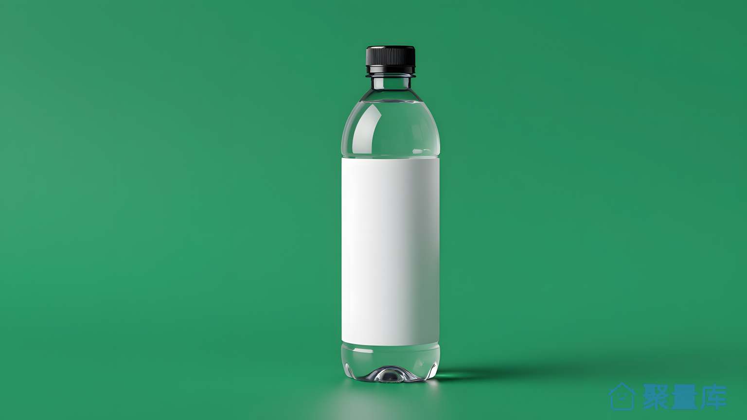 水瓶在绿色背景下