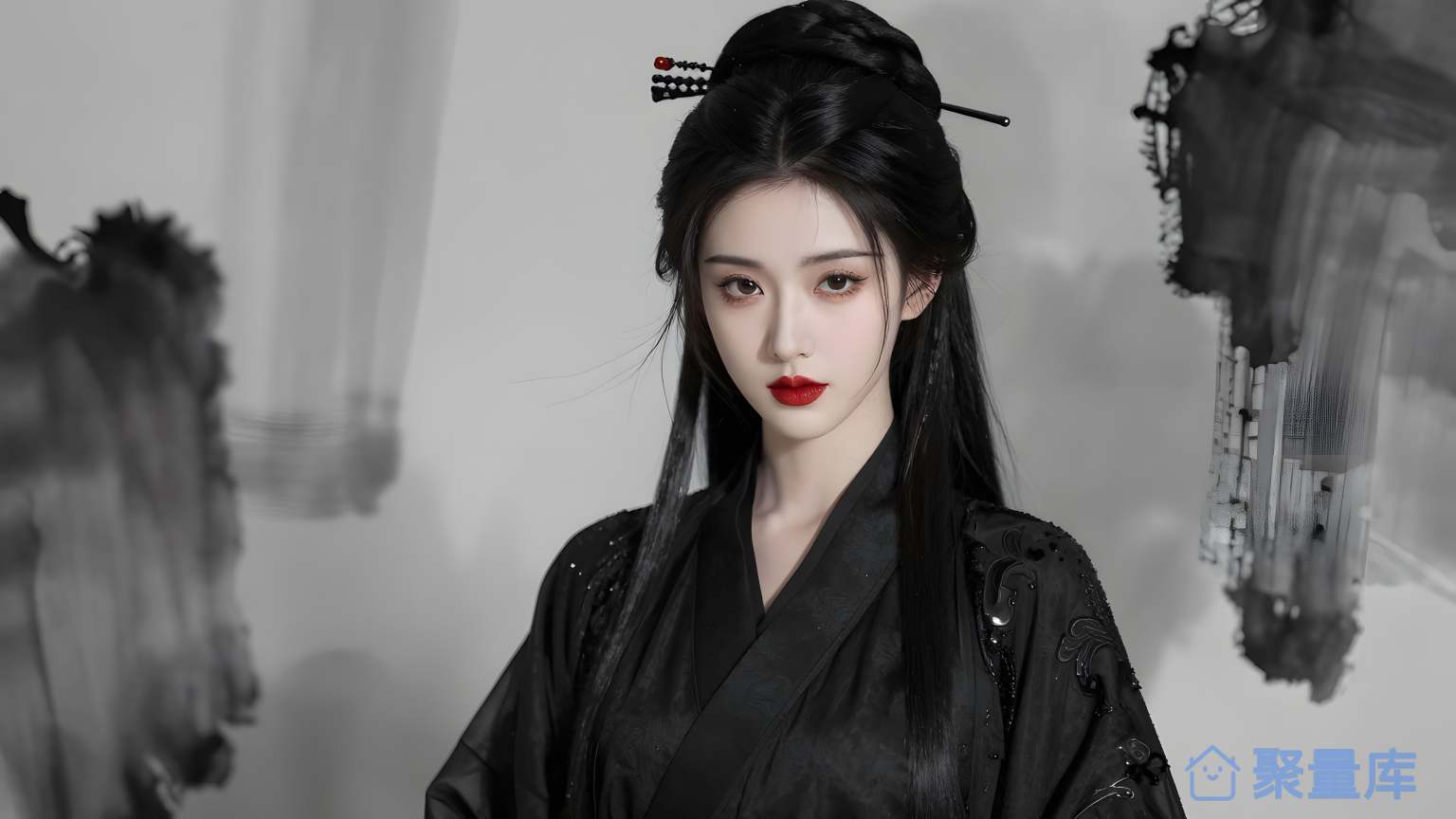 女性穿黑色服装 女性