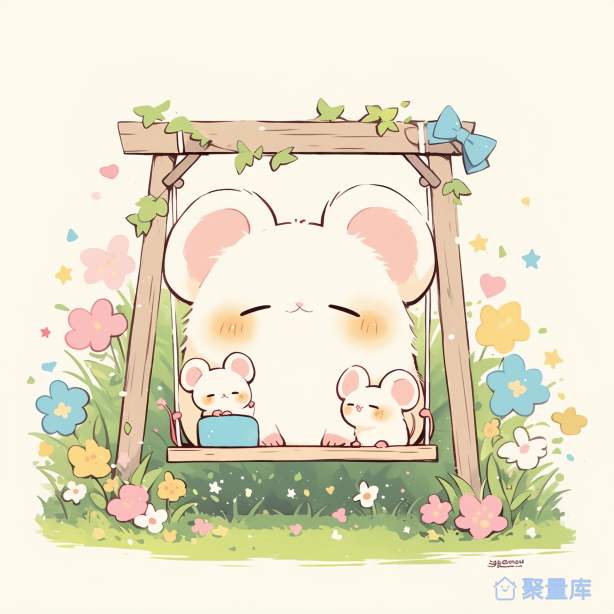 三只老鼠荡秋千