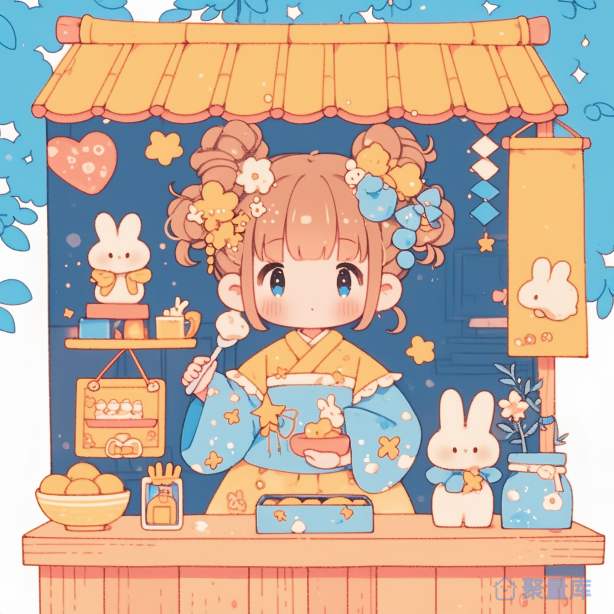 丸子头日式小女孩小店