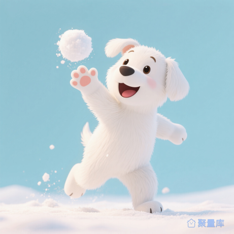 T恤/马克杯/抱枕印花图案:狗打雪仗