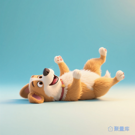 T恤/马克杯/抱枕印花图案:狗翻滚